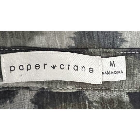Paper Crane Anthropologie Tunic Dress Women’s Sz M Blouse Abstract Leopard Gray - Picture 10 of 13